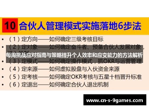 每周挑战应对指南与策略提升个人效率和应变能力的方法解析 每周挑战应对指南与策略提升个人效率和应变能力的方法解析