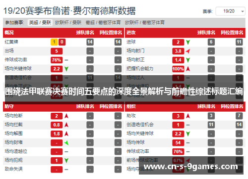 围绕法甲联赛决赛时间五要点的深度全景解析与前瞻性综述标题汇编 围绕法甲联赛决赛时间五要点的深度全景解析与前瞻性综述标题汇编